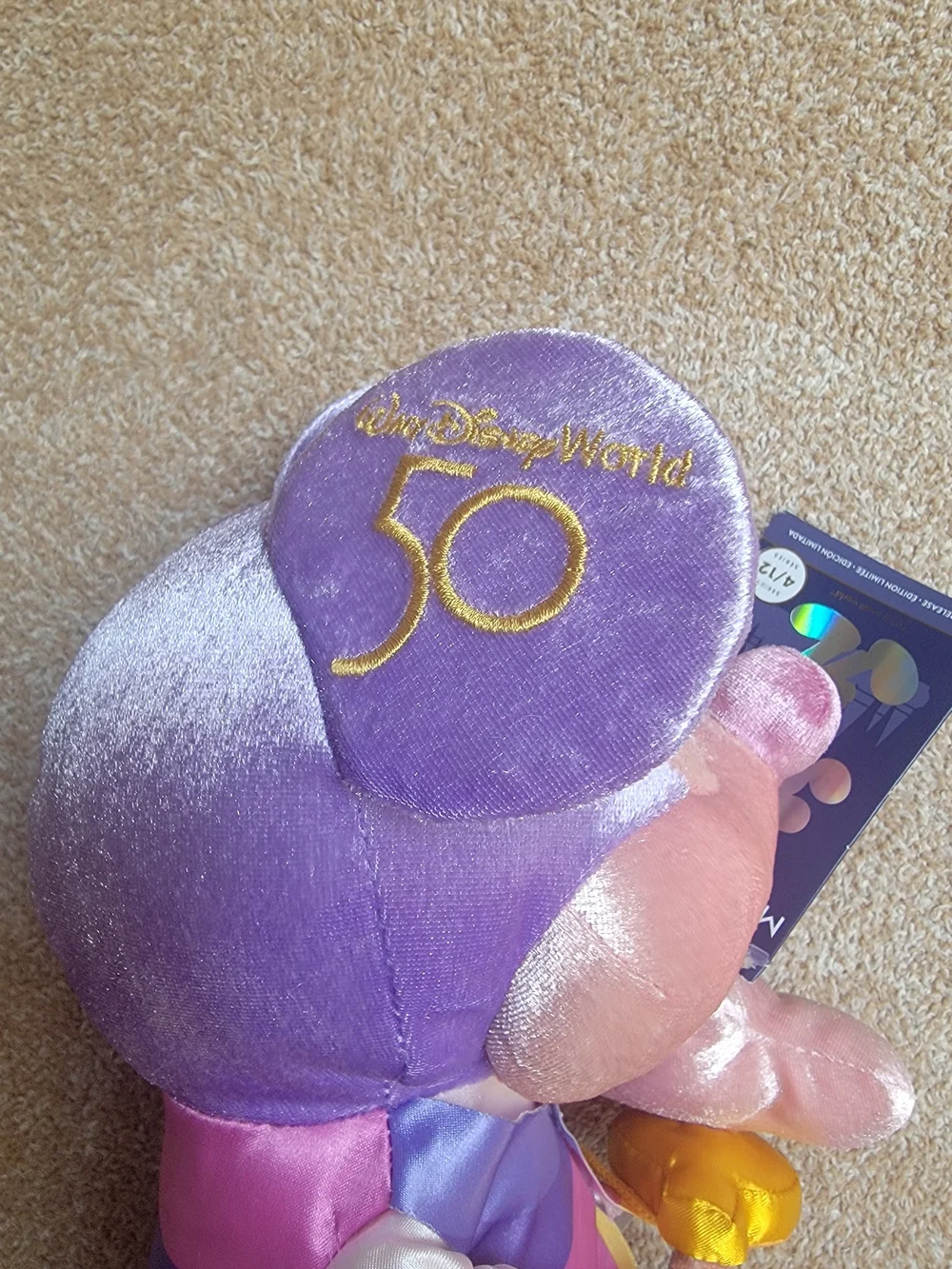 Disney Plush Mickey Mouse in Lavender, Pink & Teal Pastels